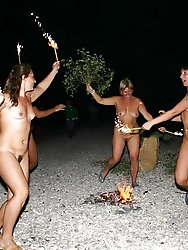 Older g-i-l-fs are showing off their pussy